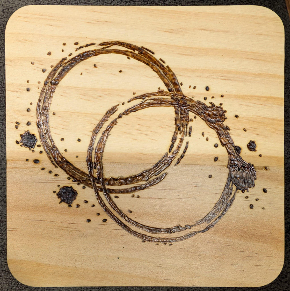 Hand Burned Mug Ring Design