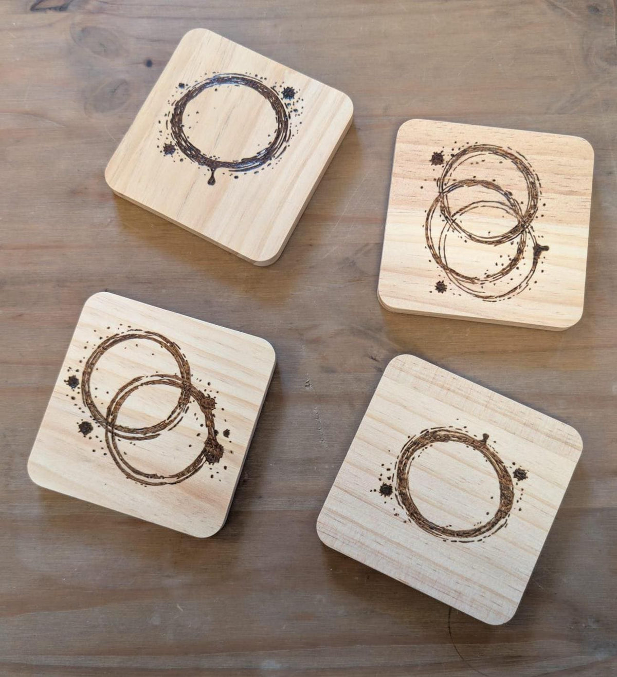 Hand Burned Mug Ring Design