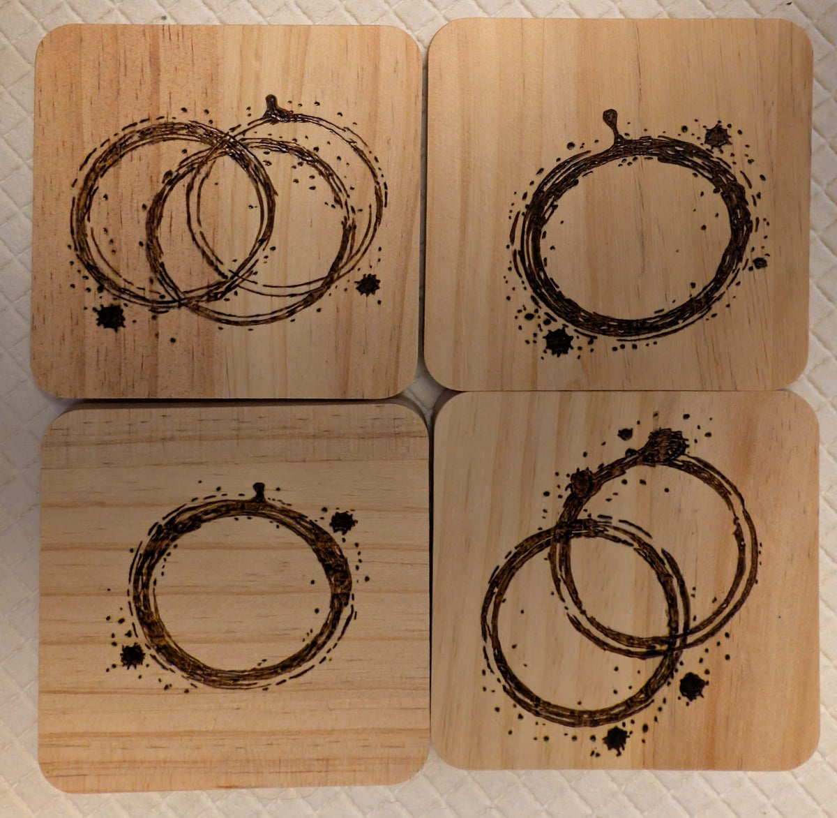 Hand Burned Mug Ring Design