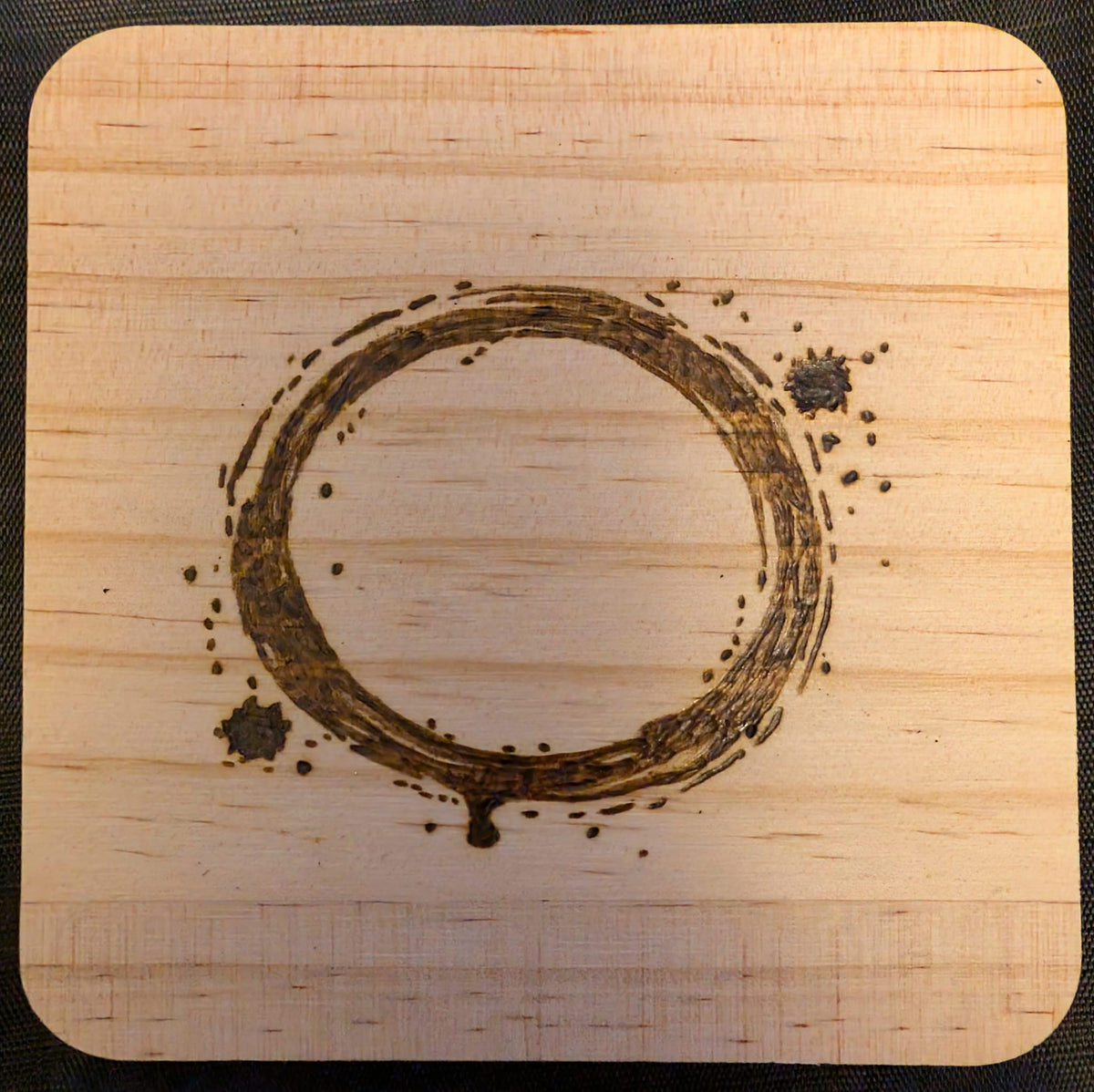 Hand Burned Mug Ring Design