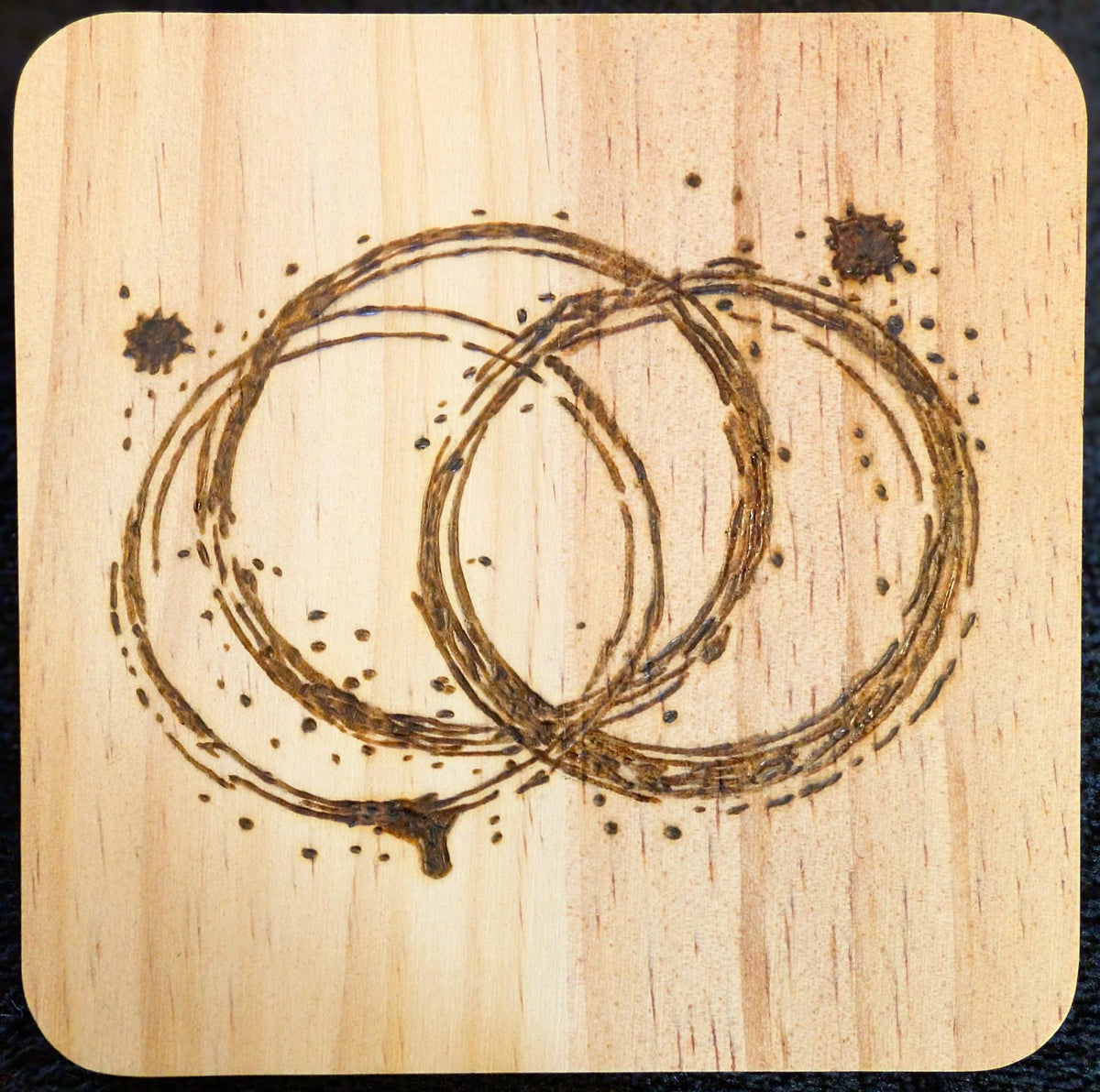 Hand Burned Mug Ring Design
