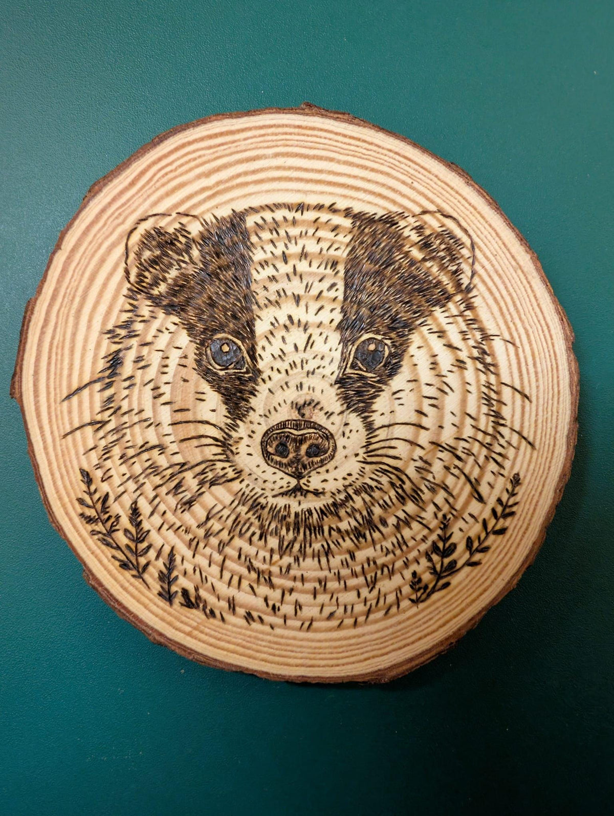 Hand Burned Woodland Animal Wood Slice – Pyrography Art, Fox, Owl, Hare (10cm)