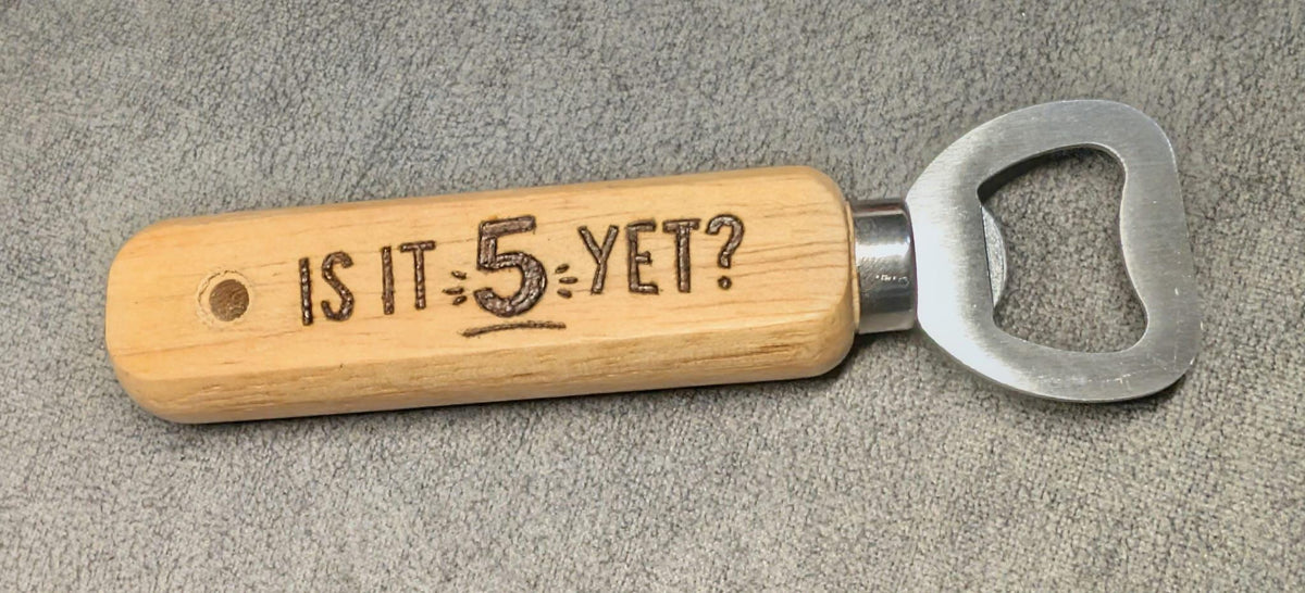 Hand-Burned Wooden Bottle Opener | Beer Lover Gift, Father's Day Dad Gift
