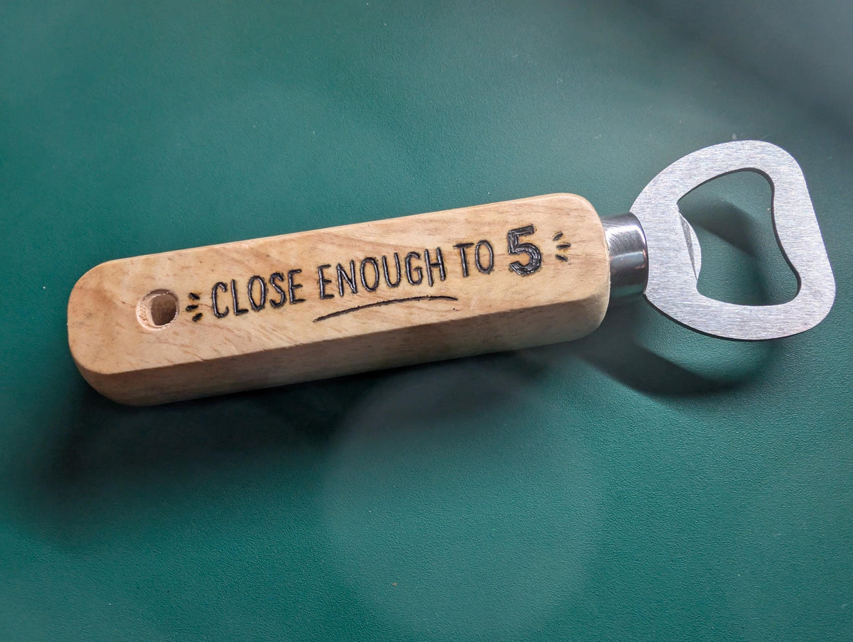 Hand-Burned Wooden Bottle Opener | Beer Lover Gift, Father's Day Dad Gift
