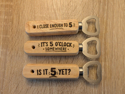 Hand-Burned Wooden Bottle Opener | Beer Lover Gift, Father's Day Dad Gift