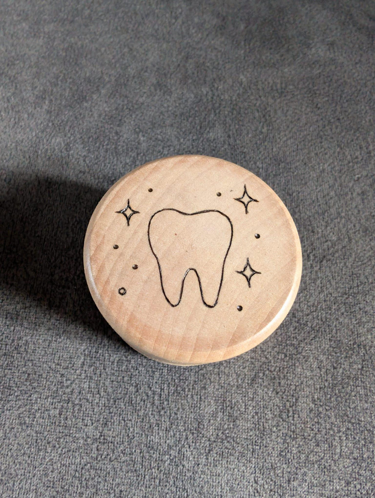 Hand Burned Wooden Tooth Fairy Box