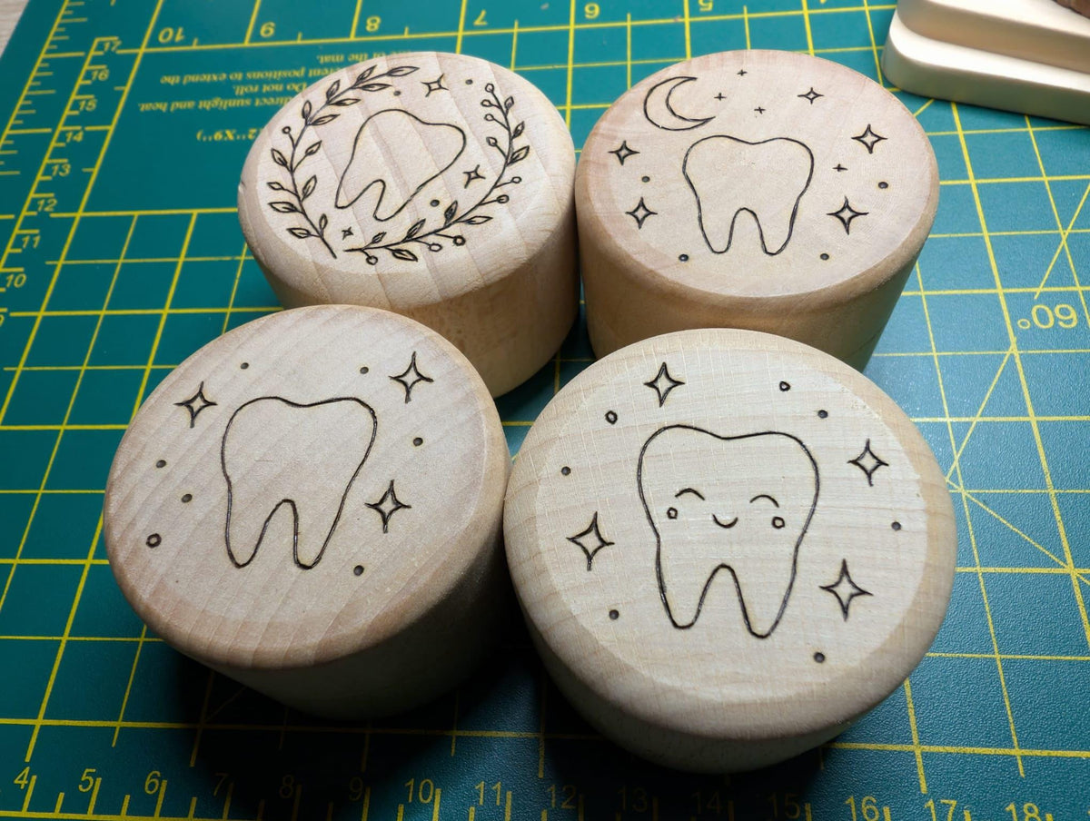 Hand Burned Wooden Tooth Fairy Box