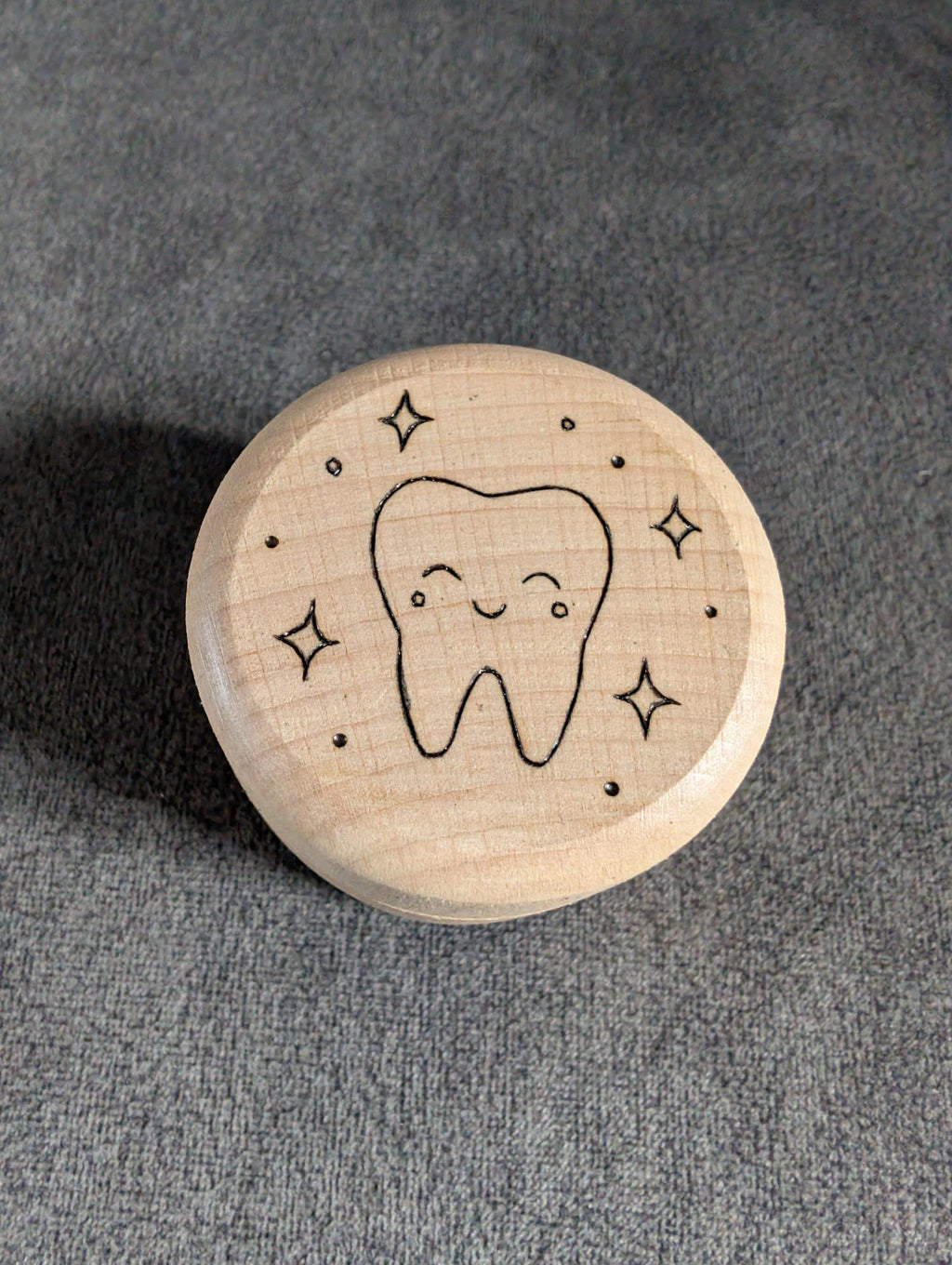 Hand Burned Wooden Tooth Fairy Box