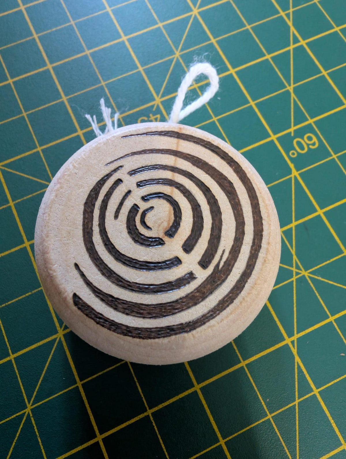 Hand Burned Wooden Yo-Yo