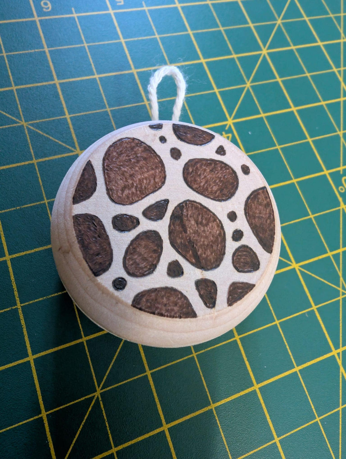 Hand Burned Wooden Yo-Yo
