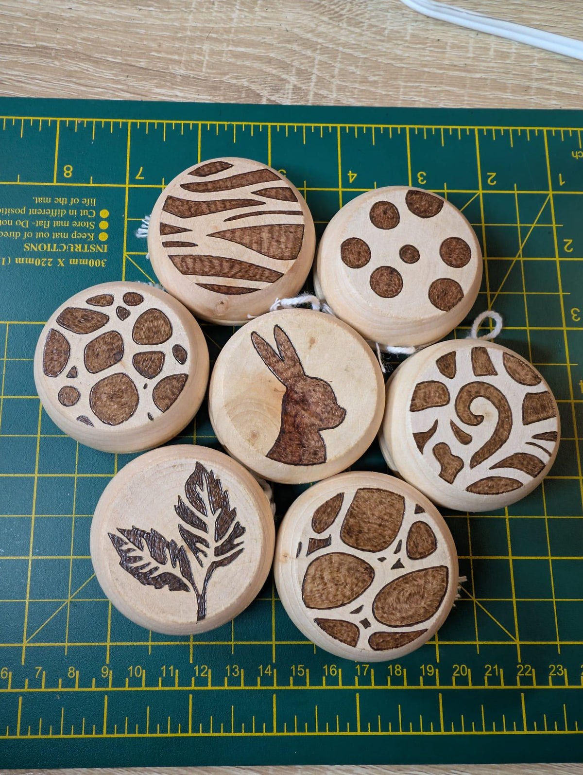 Hand Burned Wooden Yo-Yo