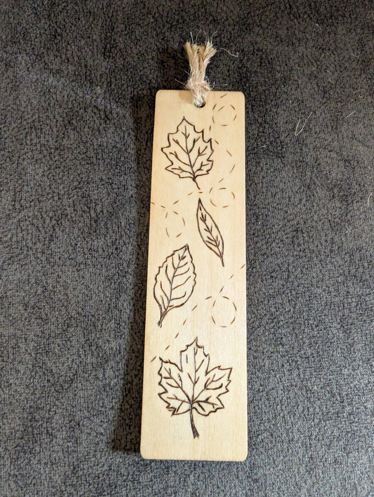 Hand burned wooden bookmarks inspired by nature