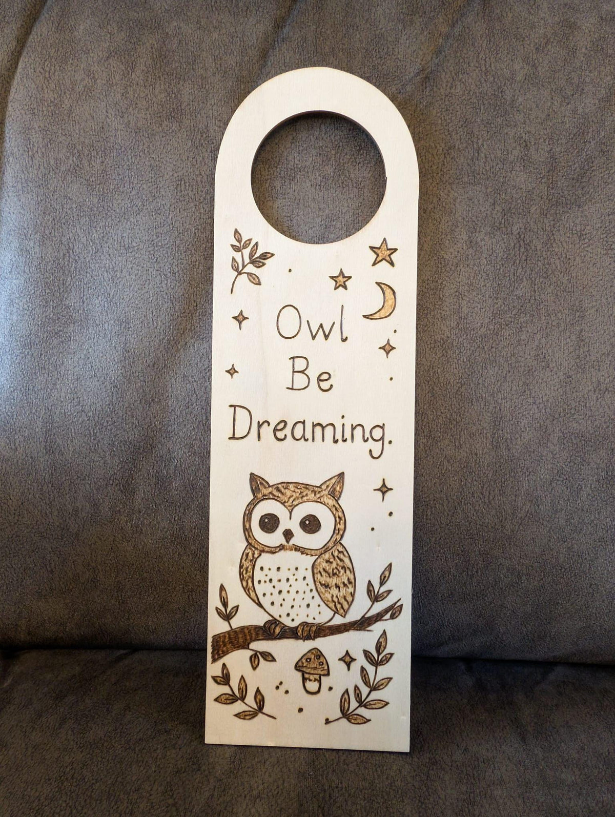 Hand Burned Wooden Door Hanger - Funny, Nursery & Pet Door Sign - Personalisable
