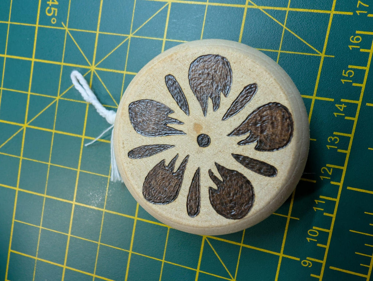 Hand Burned Wooden Yo-Yo