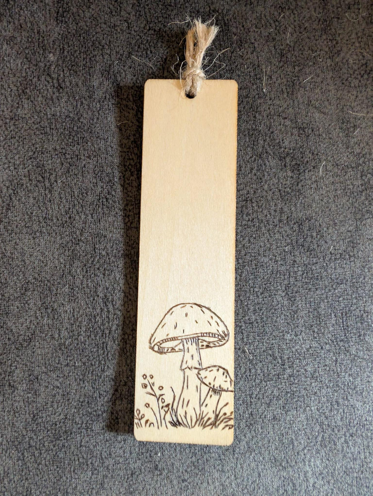 Hand burned wooden bookmarks inspired by nature
