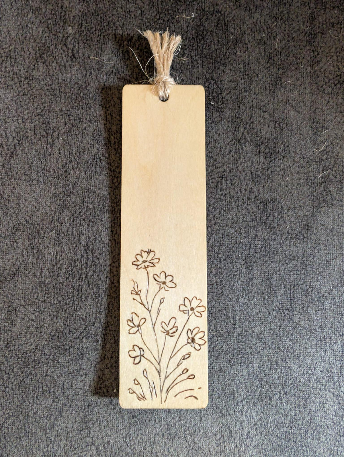 Hand burned wooden bookmarks inspired by nature
