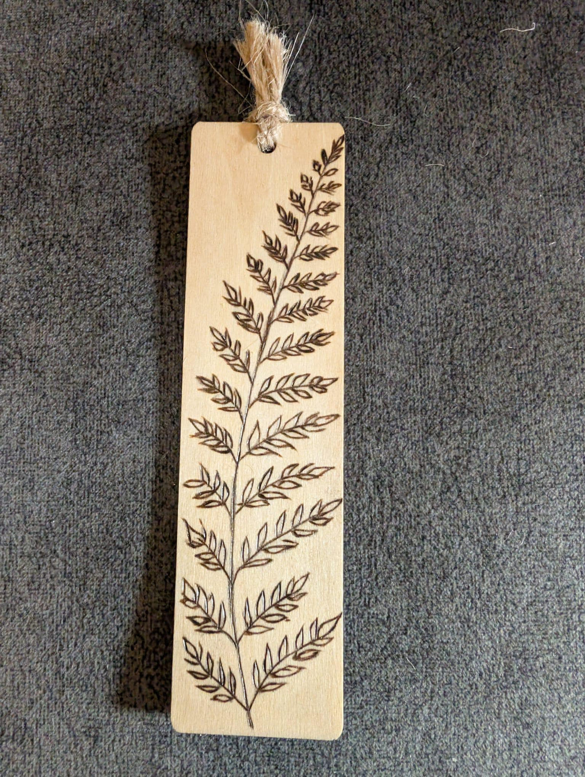 Hand burned wooden bookmarks inspired by nature