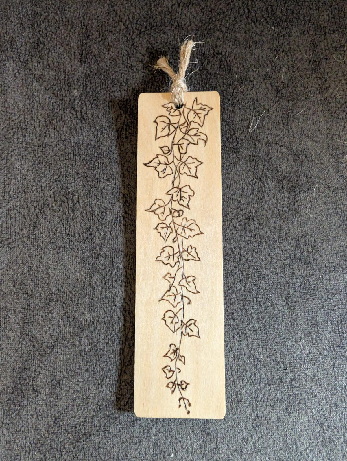 Hand burned wooden bookmarks inspired by nature